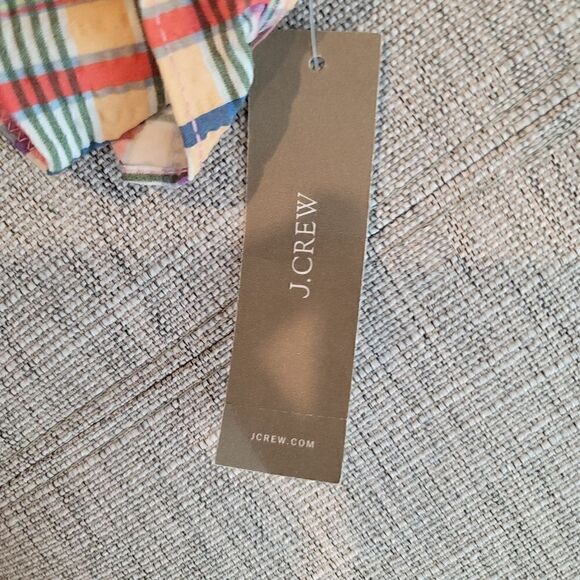NWT J.Crew Plaid Ruffle Bikini Top - Picture 7 of 10